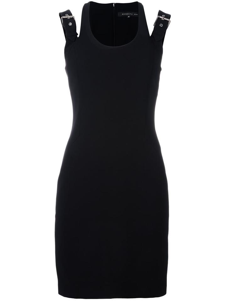 Barbara Bui Buckled Strap Dress, Women's, Size: 40, Black, Polyester
