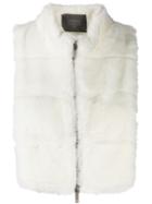 Lorena Antoniazzi Shearling Zip-up Gilet - White