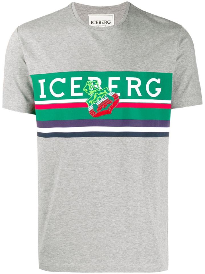 Iceberg Logo Print T-shirt - Grey