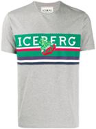Iceberg Logo Print T-shirt - Grey