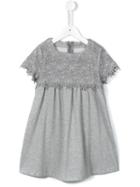 Ermanno Scervino Junior Lace Panel T-shirt Dress, Girl's, Size: 6 Yrs, Grey