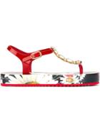 Dolce & Gabbana Embellished Flower Sandals