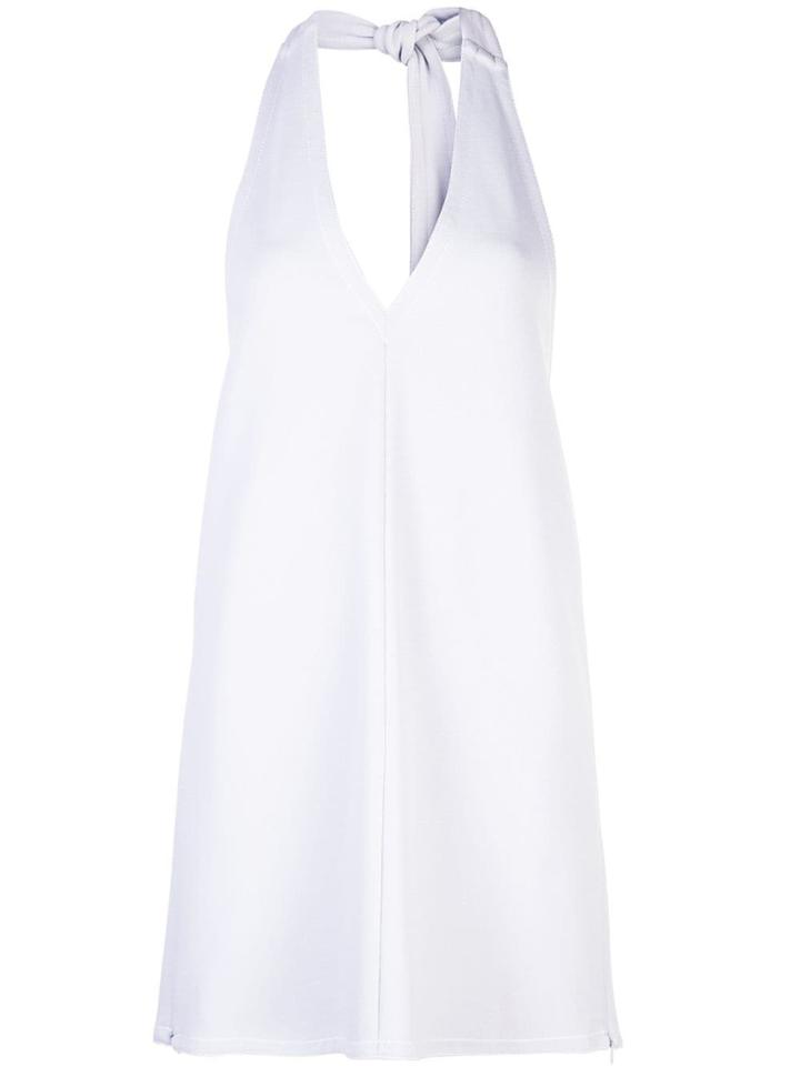 Tibi Frisse Halter Neck Top - Grey