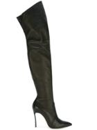 Casadei Pointed Toe Boots - Black