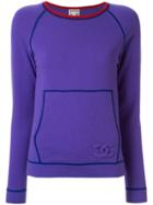 Chanel Pre-owned Sports Line Cc Jumper - Purple