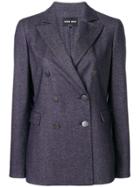 Giorgio Armani Double-breasted Fitted Blazer - Blue