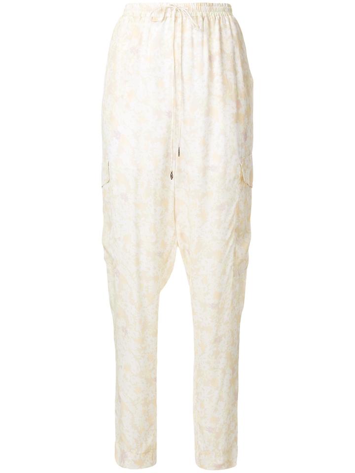 See By Chloé Floral Print Relaxed Trousers - Nude & Neutrals