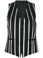 Each X Other Striped Waistcoat - Black