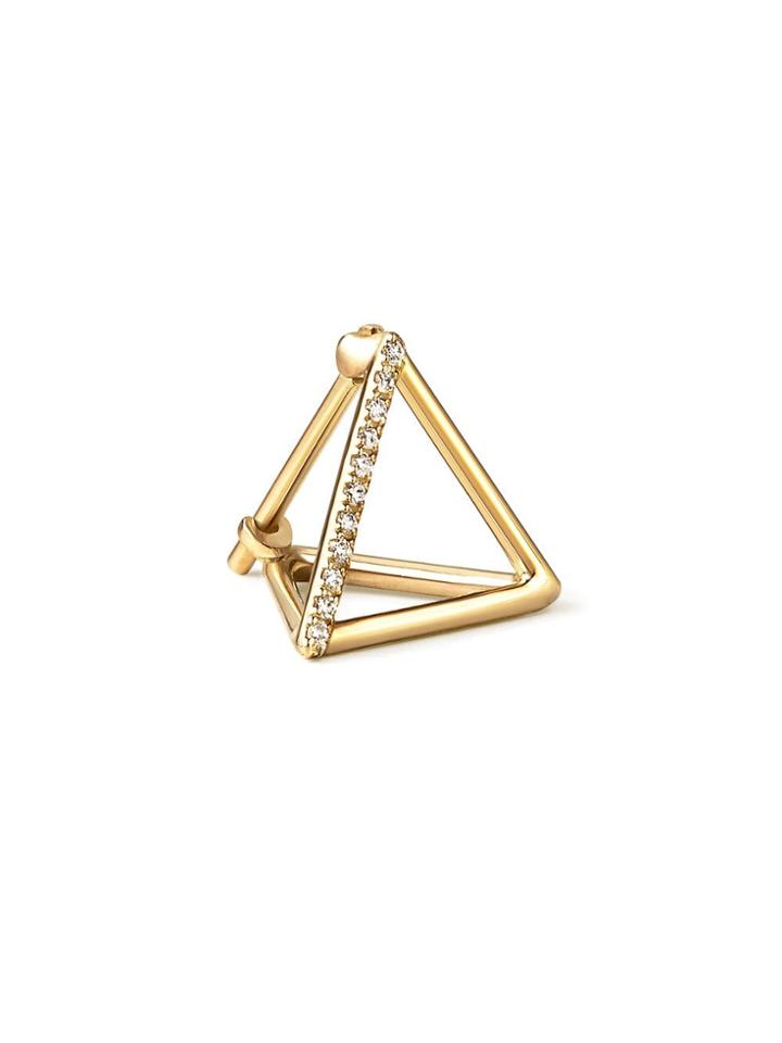 Shihara Diamond Triangle Earring 10 (01) - Metallic