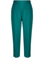 Elisabetta Franchi Lace-up Detail Trousers - Blue