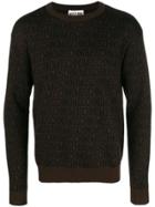 Moschino Logo Printed Sweater - Brown