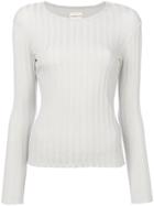 Simon Miller Ribbed Fitted Jumper - Grey