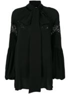 Givenchy Tie Neck Boxy Blouse - Black
