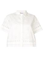 Red Valentino Broderie Anglaise Blouse - White