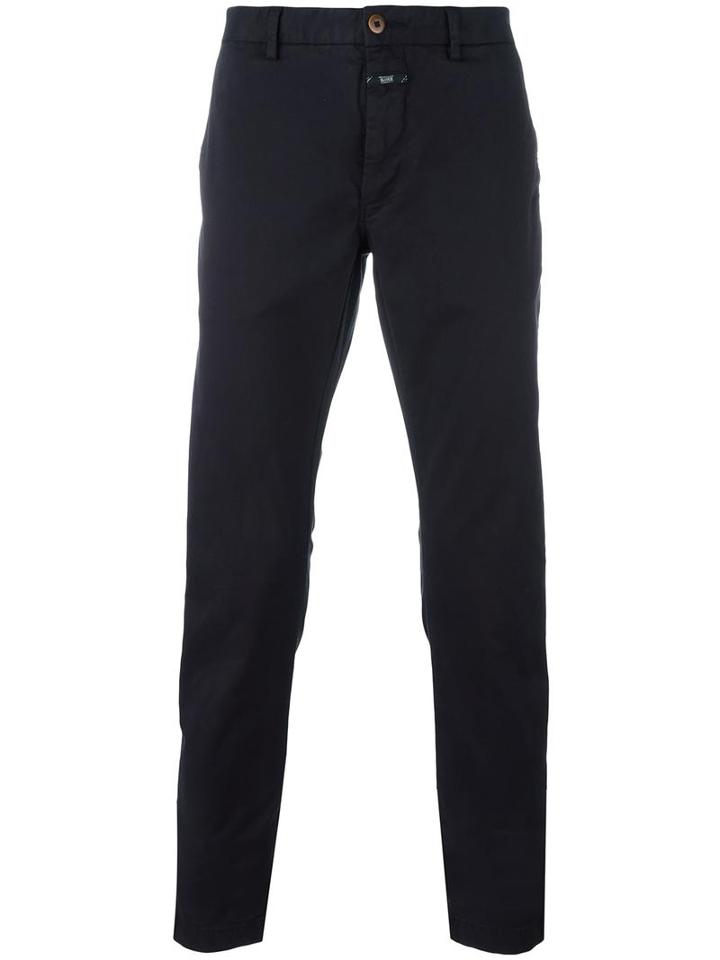 Closed Stretch Tapered Trousers, Men's, Size: 33, Blue, Cotton/spandex/elastane