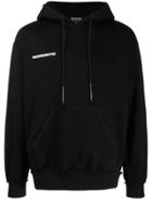Wwwm Logo Drawstring Hoodie - Black