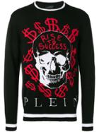 Philipp Plein Slogan Logo Knitted Jumper - Black