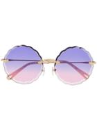 Chloé Eyewear Round Frame Sunglasses - Purple