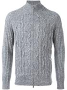 Brunello Cucinelli Zipped Cardigan, Men's, Size: 58, Grey, Silk/polyamide/cashmere/virgin Wool