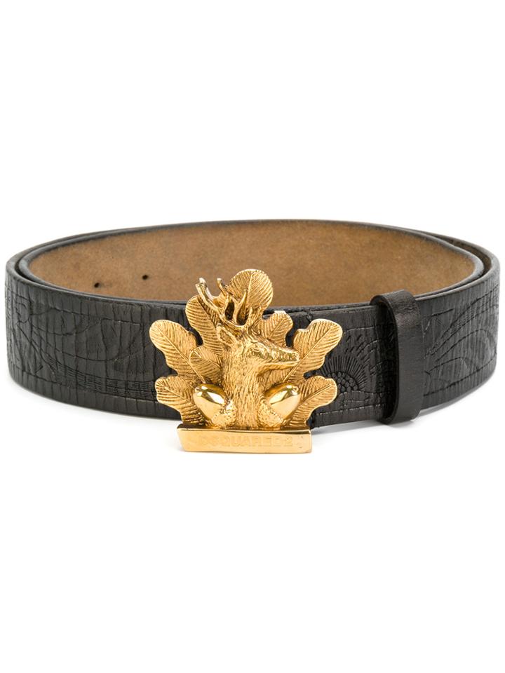 Dsquared2 Deer Buckle Belt - Black
