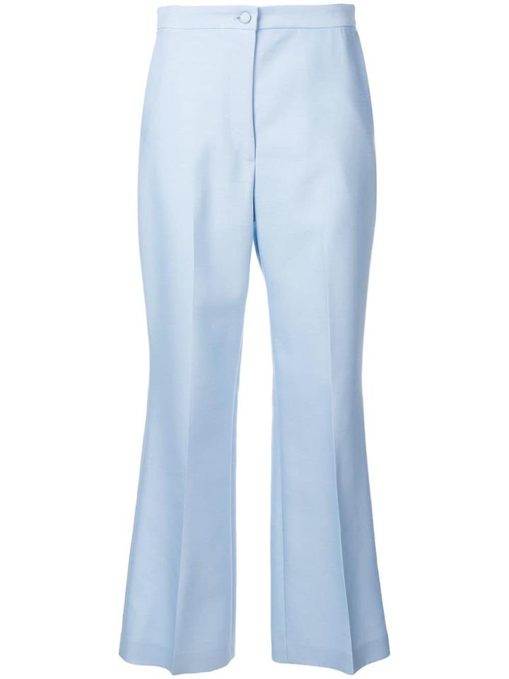 Partow Cropped Flared Trousers - Blue