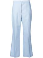 Partow Cropped Flared Trousers - Blue