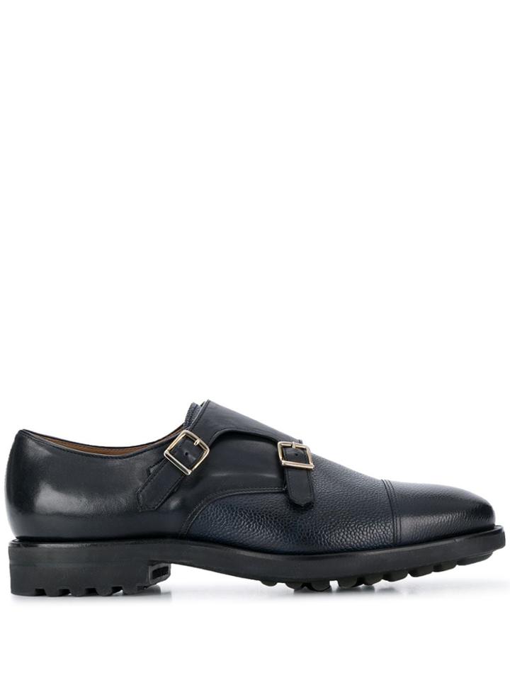 Doucal's Monk Strap Shoes - Blue