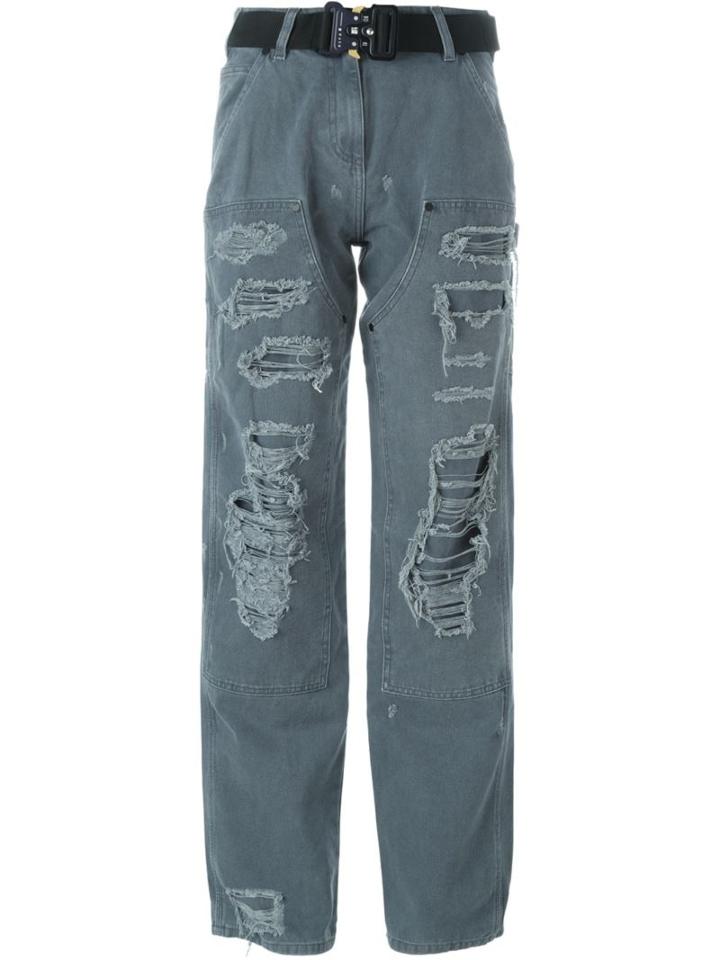 Alyx Distressed Jeans, Women's, Size: Small, Grey, Cotton