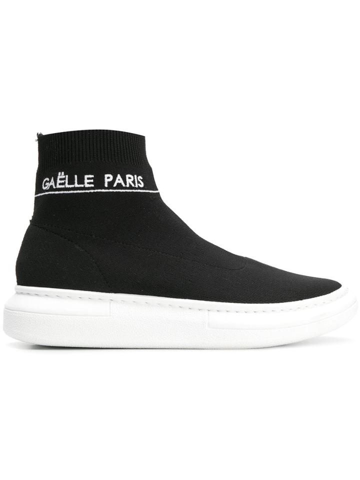 Gaelle Bonheur Sock-style Sneakers - Black