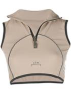 A-cold-wall* Cropped Zip-up Tank Top - Neutrals