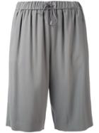 Fabiana Filippi - Track Shorts - Women - Polyester/spandex/elastane/acetate/viscose - 42, Grey, Polyester/spandex/elastane/acetate/viscose