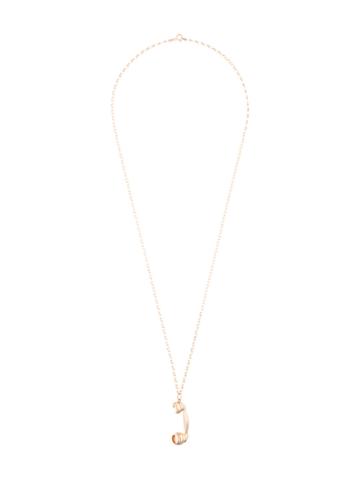 True Rocks Vintage Telephone Pendant Necklace - Metallic