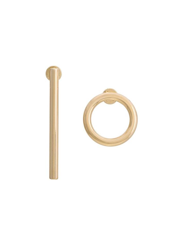 Jennifer Fisher 'mixed Smooth Stick And Circle' Earrings, Women's, Metallic