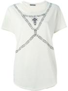 Alexander Mcqueen Harness Print T-shirt, Women's, Size: 42, Nude/neutrals, Cotton