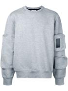 Public School Sleeve Detail Sweatshirt, Men's, Size: Medium, Grey, Spandex/elastane/viscose