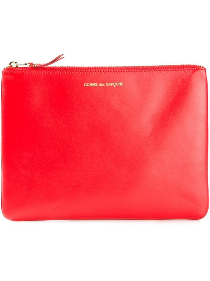 Comme Des Garçons Wallet 'colour Plain' Pouch - Red
