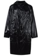 Msgm Logo Print Raincoat, Men's, Size: 48, Black, Polyamide
