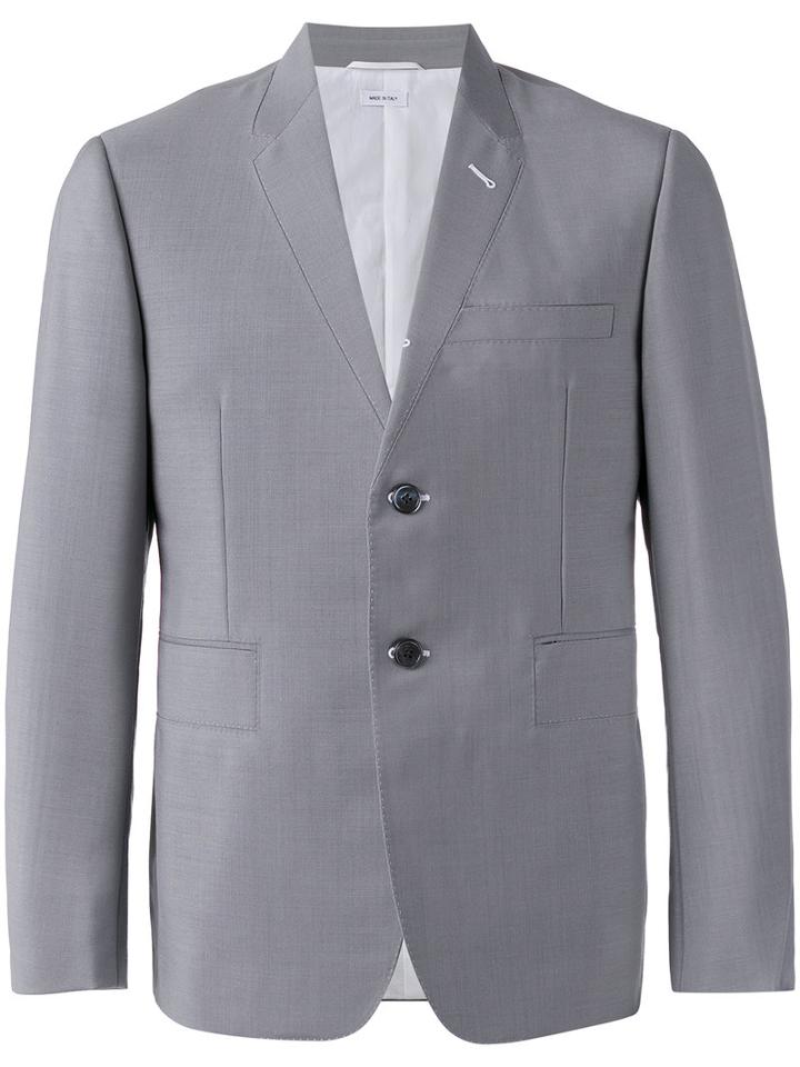 Thom Browne Welt Pockets Blazer, Men's, Size: 1, Grey, Wool/cotton/molasses Extract