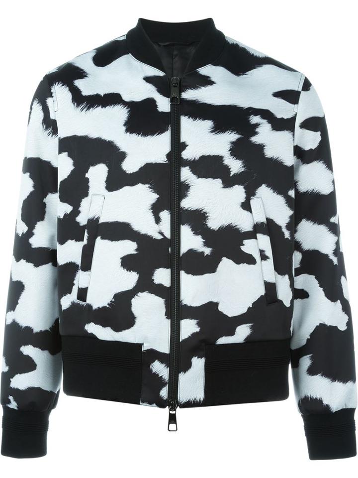 Neil Barrett Fur Print Bomber Jacket