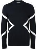 Neil Barrett Colour Block Sweatshirt, Men's, Size: Xs, Blue, Cotton