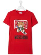 Moschino Kids Teen Hockey Teddy T-shirt - Red