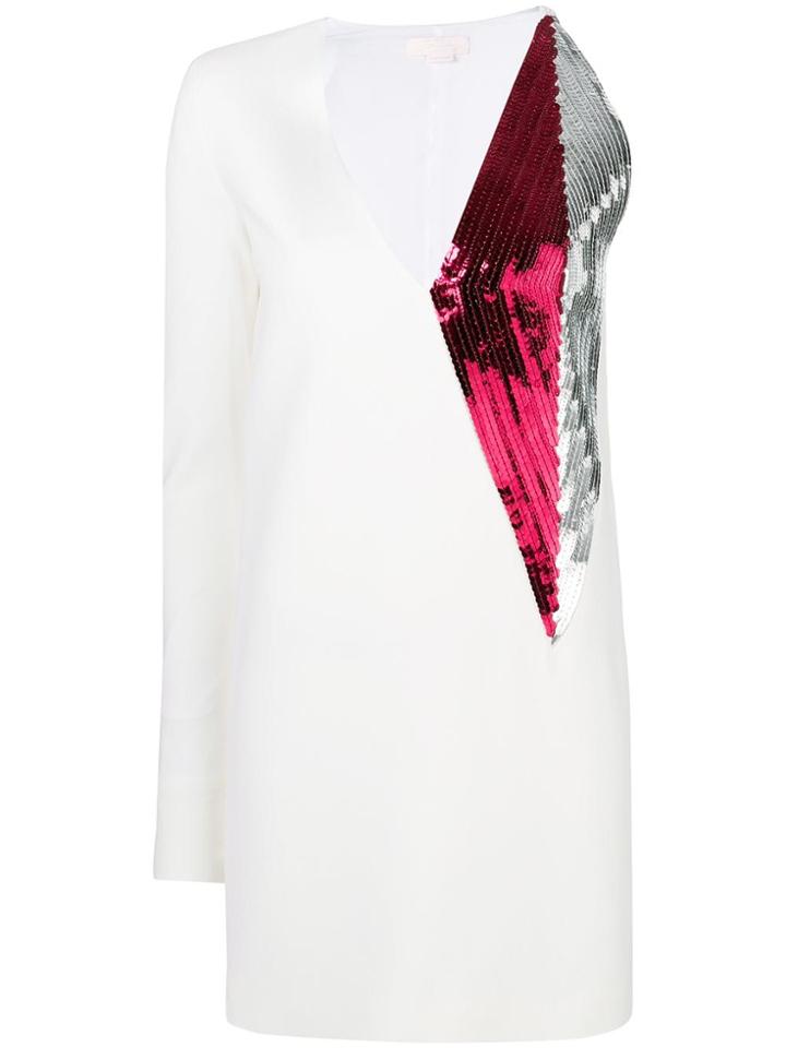 Genny Sequin Party Dress - White