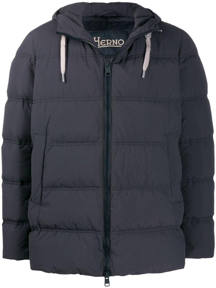 Herno Zip-front Puffer Jacket - Blue