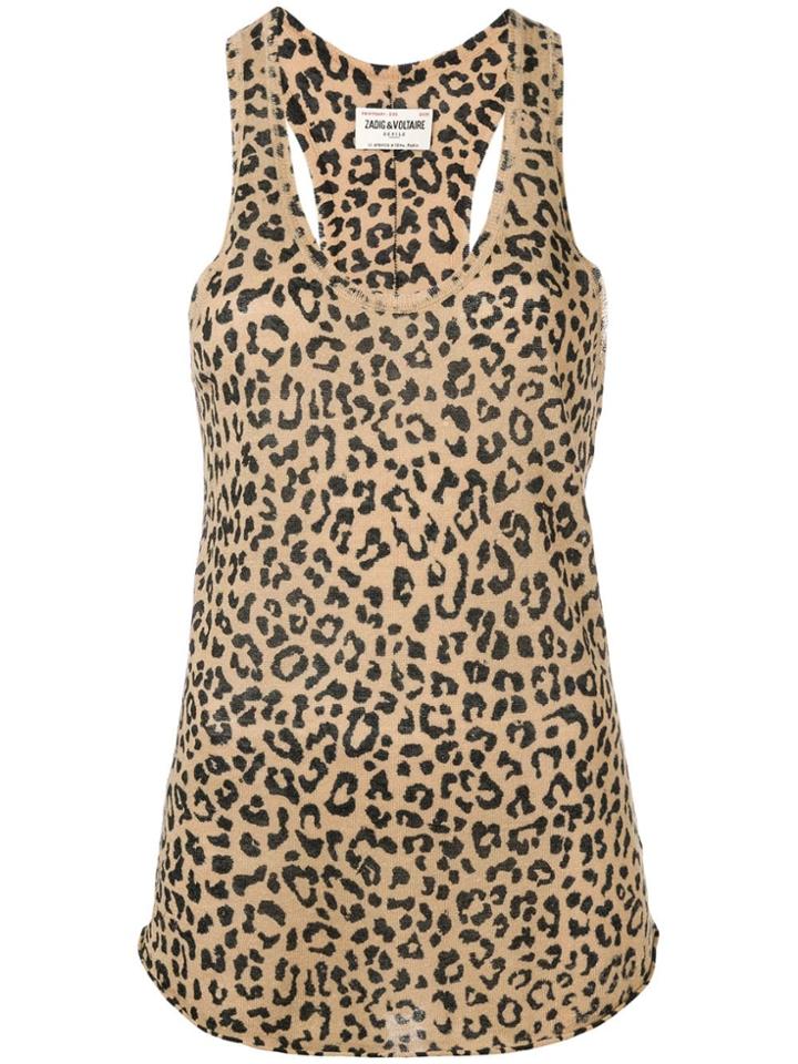 Zadig & Voltaire Nora Leopard Top - Brown