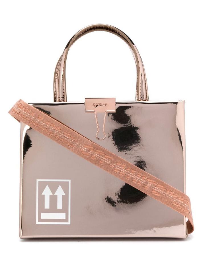 Off-white Patent Mini Box Bag - Pink