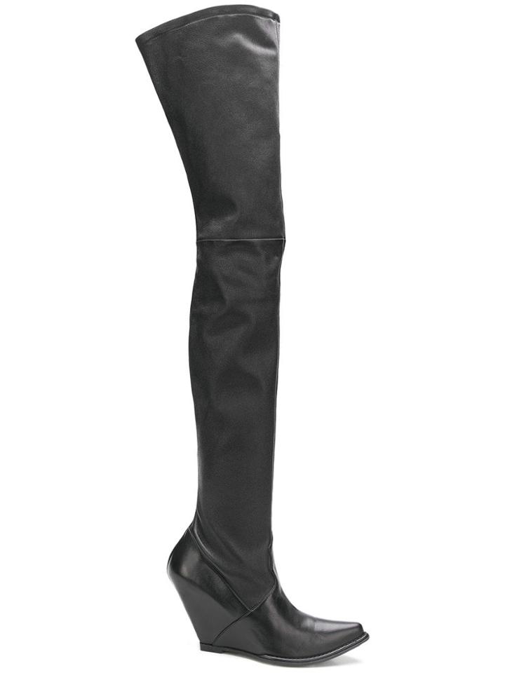 Unravel Project Over-the-knee Boots - Black