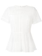 Michael Michael Kors - Soft Peplum Top - Women - Cotton/nylon - 0, White, Cotton/nylon