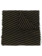 Faliero Sarti Cashmere Striped Scarf - Black