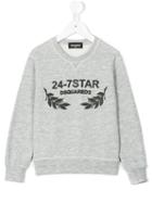 Dsquared2 Kids - 24-7 Star Print Sweatshirt - Kids - Cotton/viscose - 8 Yrs, Grey