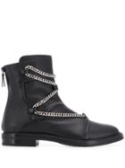Casadei Chain-embellished Ankle Boots - Black